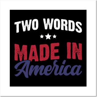 Two Words Made in America Posters and Art